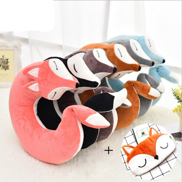 Lovely Fox Shaped Plush Travel Pillows - Image 2